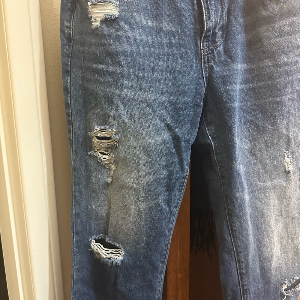 Women flamingo wide leg distressed Jean